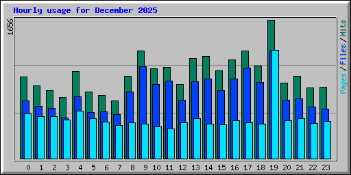 Hourly usage for December 2025